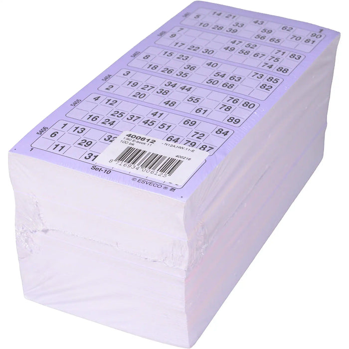 Bingokaarten boekjes 1-90 11 dik enkel