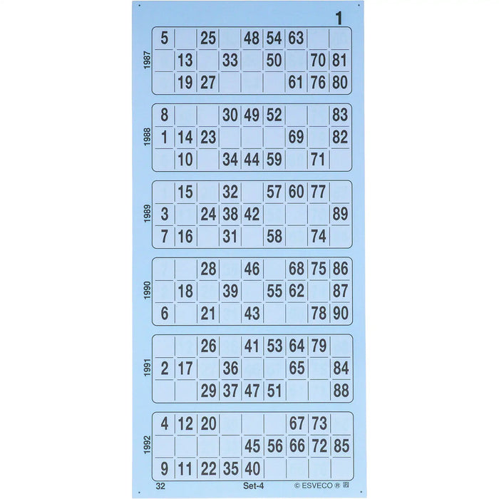 Bingokaarten boekjes 1-90 03 dik enkel