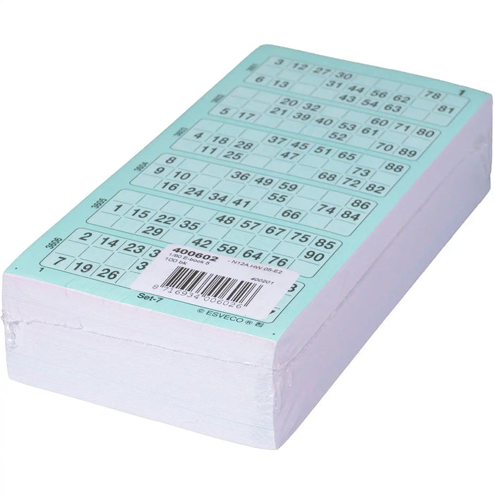 Bingokaarten boekjes 1-90 05 dik enkel