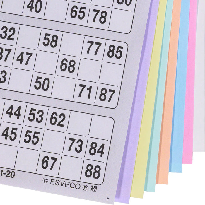 Bingokaarten boekjes 1-90 08 dik enkel