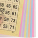Bingokaarten 1-75 boekjes 10 dik KLEIN-Triple, kleuren op volgorde gezien