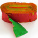 Crepe slinger 24 m brandveilig - Rood-geel-groen opgerold
