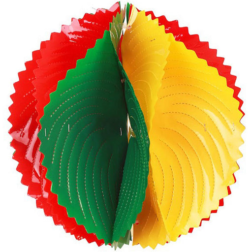 Decoratie bal rood-geel-groen 30 cm brandveilig