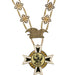 Close-up van prinsenketting Marcie met standaard afbeelding van een Carnavals Prins.