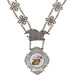 Close-up van prinsenketting Mallor
met logo  van de Platte Knip.