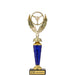 Trofee Melton autosport 26 cm met blauw transparant tussenstuk
