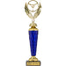 Trofee Melton autosport 30 cm met goudkleurig stuurwiel en blauw tussenstuk