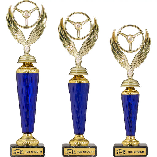Trofee Melton autosport serie met drie verschillende maten en gratis gravure