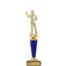 Trofee Melton darten 26,5 cm met goudkleurige dartspeler en blauw tussenstuk