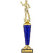 Trofee Melton darten 30,5 cm met blauw transparant tussenstuk en gratis gravure