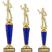 Trofee Melton darten serie in drie maten met goudkleurige dartspeler