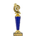 Trofee Melton muziek microfoon 27 cm met muzieknoten en gratis gravure
