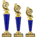Trofee Melton muziek microfoon serie in drie maten met goudkleurige afwerking