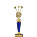 Trofee Melton darten 26 cm met blauw transparant tussenstuk