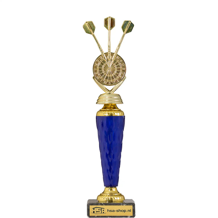 Trofee Melton darten 28 cm met goudkleurig darttopstuk