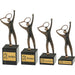 Trofee Tennis Melbourne serie van 4 op een rij met steeds kleiner wordend marmeren voet.