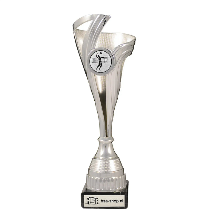 Trofee Mathan 22,5 cm met gravure en sportembleem.