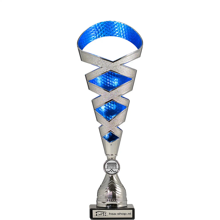 Beker Devran 34 cm met blauwe binnenzijde