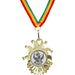 Medaille Velika goudkleurig met logo van Prins Carnaval en halslint rood-geel-groen.