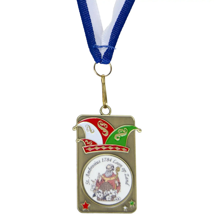 Medaille Hanso brons met voorbeeld logo van St. Ambrosius.