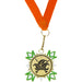 Medaille Hemko goud met standaard afbeelding van een carnavalssteek.