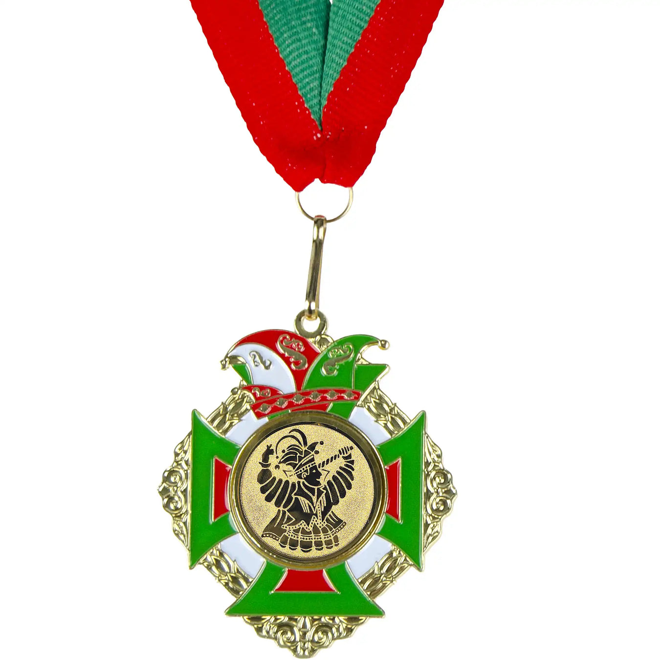 Medaille Hubert bronskleurig met standaard afbeelding van Prins carnaval.