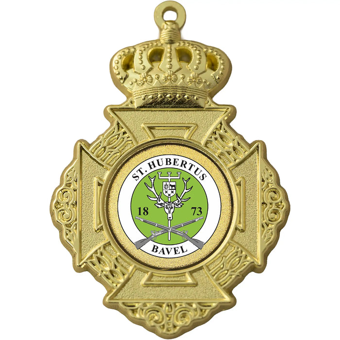 Gouden medaille met kroon 66 x 45 mm inclusief persoonlijke gravure