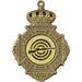 Medaille met kroon in oud-goud met sportafbeelding