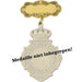 Medaillehouder antiek goud met als voorbeeld een medaille eronder (medaille niet inbegrepen)