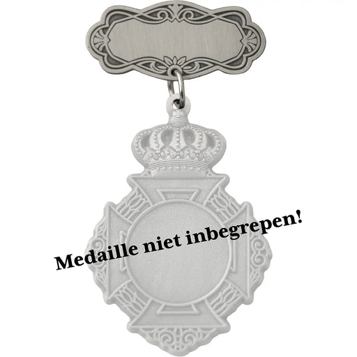 Medaillehouder antiek zilver met als voorbeeld een medaille eronder (medaille niet inbegrepen)