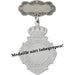 Medaillehouder antiek zilver met als voorbeeld een medaille eronder (medaille niet inbegrepen)