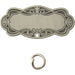 Medaillehouder antiek zilver met graveervlak en brochespeld 45 x 20 mm