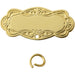 Gouden medaillehouder met brochespeld en graveervlak 45 x 20 mm