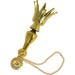 Gouden Prinsenstaf Mercer 26 cm met kroon, eigen logo en kettinkje