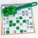 Bingofiches met metalen rand en magneet stok groen spel voorbeeld
