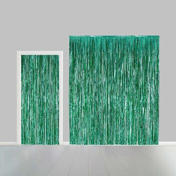 Folie deurgordijn XL metallic 2.4 x 1 m brandveilig groen