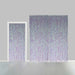 Folie deurgordijn XL metallic 2.4 x 1 m brandveilig regenboog