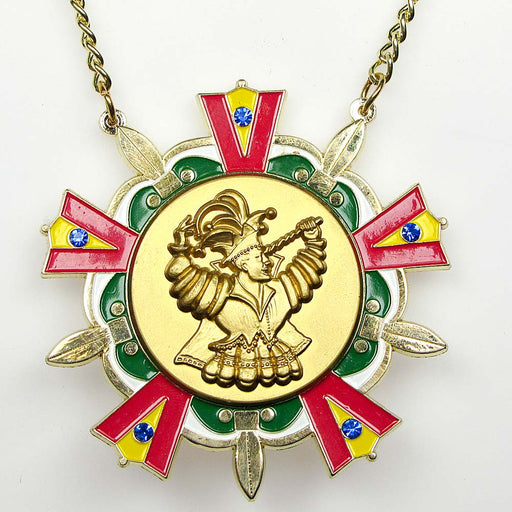 Medaille Baernd goud rood-geel-groen-wit