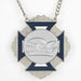 Medaille Bartholo Zilver-misty blauw-wit