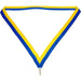 Medaille lint 22 mm blauw-geel