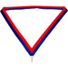 Medaille lint 22 mm blauw-rood