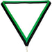 Medaille lint 22 mm zwart-groen