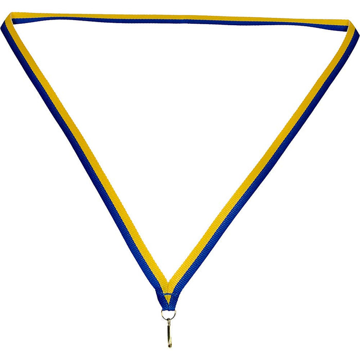 Medaille lint 10 mm blauw-geel