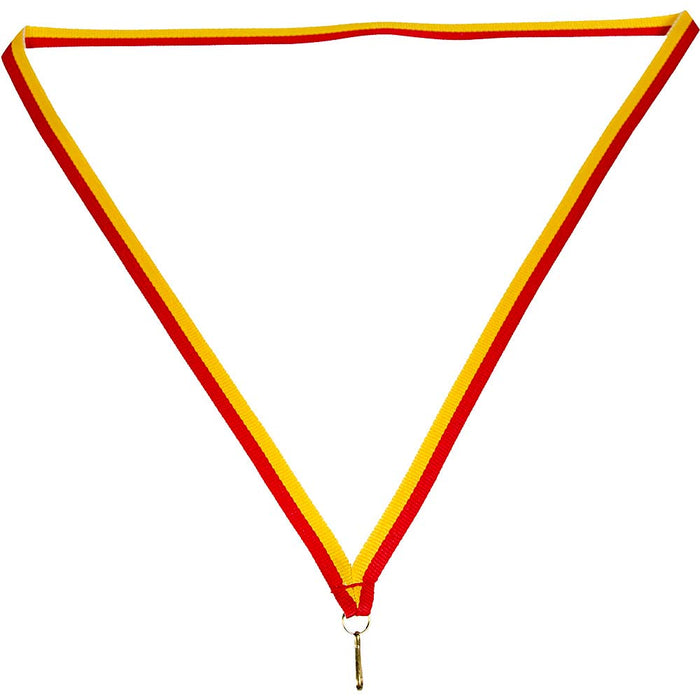 Medaille lint 10 mm rood-geel
