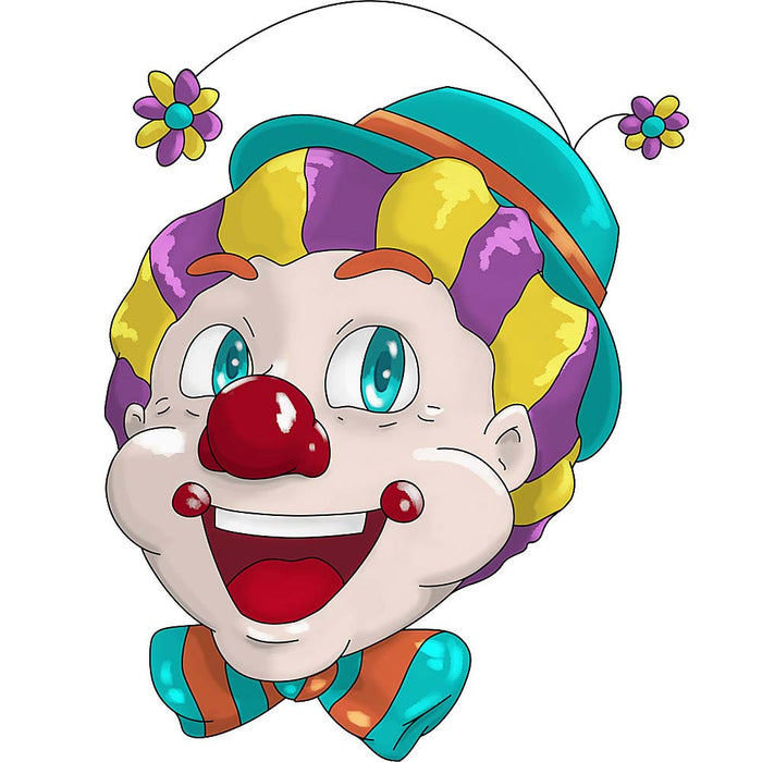 Raamsticker statisch clowns FlowerHad 40 x 33,5 cm