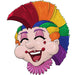 Raamsticker statisch clowns Mohawk 40 x 33,5 cm
