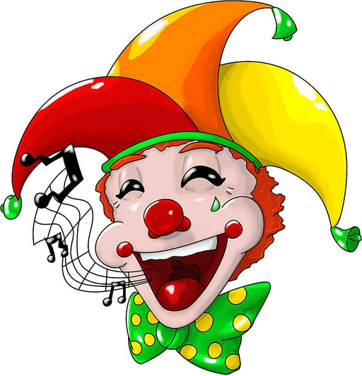 Raamsticker statisch clowns SingingBellHad 40 x 33,5 cm