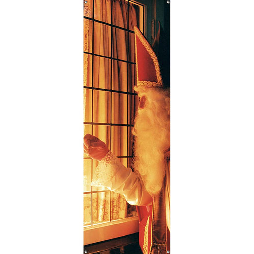 Spandoek Sint bij raam 220 x 75 cm brandveilig