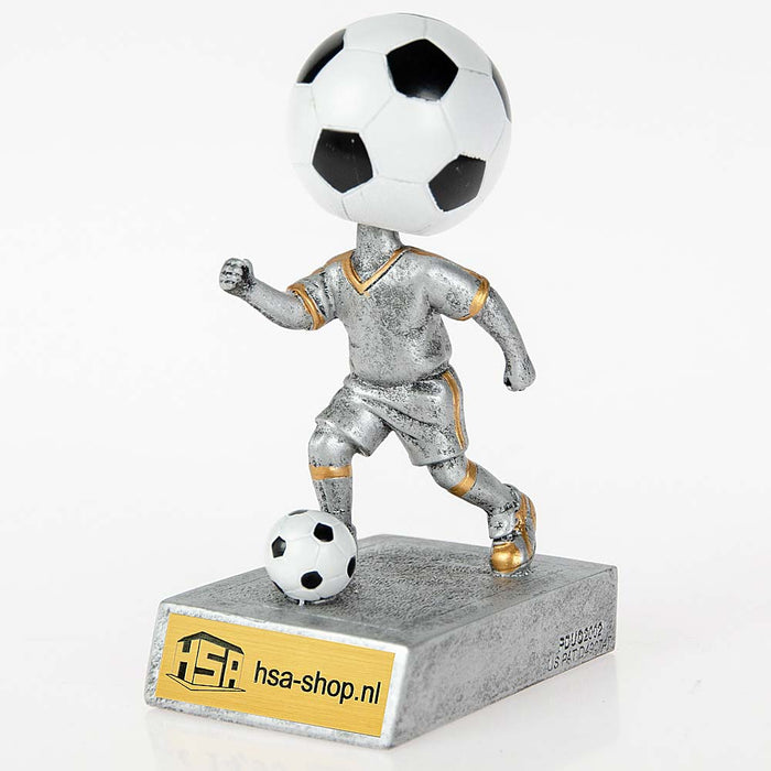 Trofee voetbal Bobble Head 14 cm