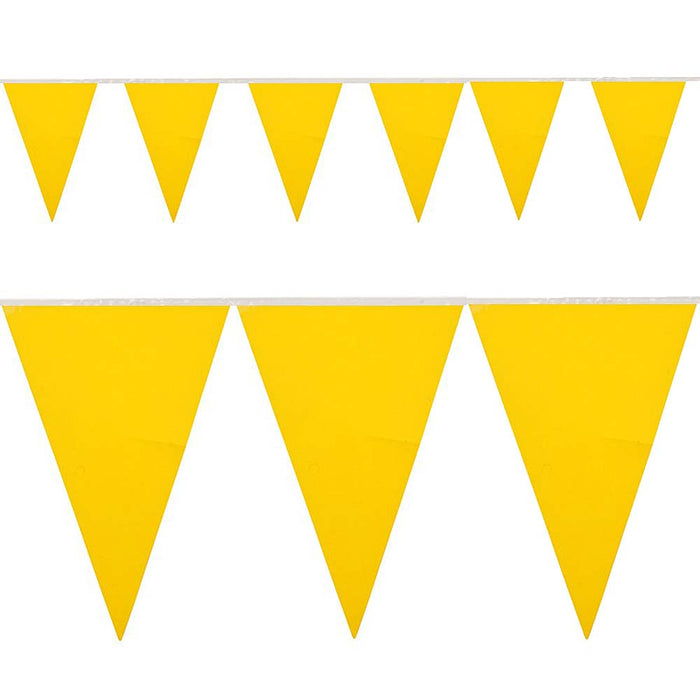 Vlaggenlijn PVC 10m brandveilig geel